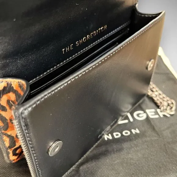 NWT Kurt Geiger London Shoreditch Small Leather & Genuine Calf Hair Shoulder Bag - Picture 13 of 17